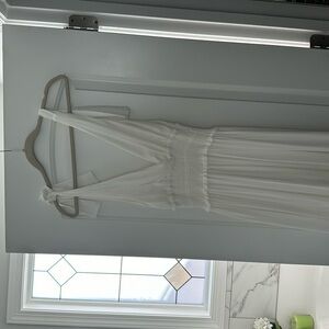 Maxi white ruffle dress